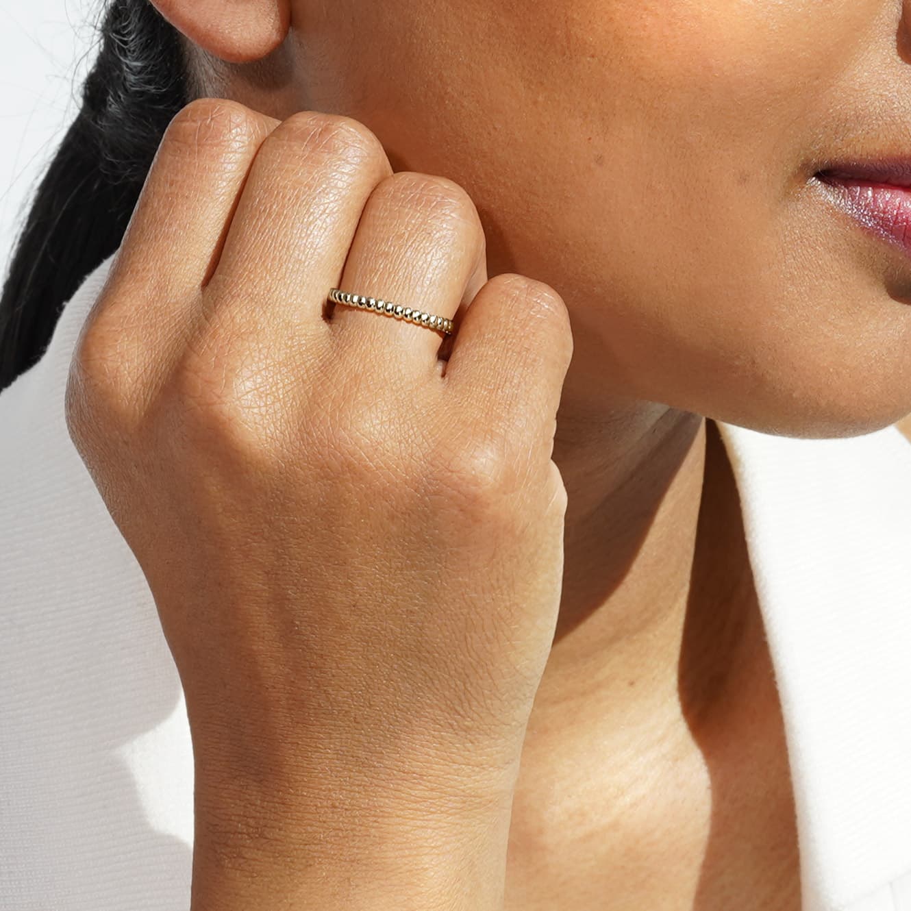 Equestrian small dot ring
