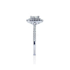 Oxford emerald dobbelt halo ring