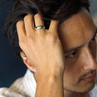 Tungsten ring grå bred