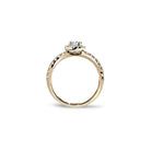 Palermo forlovelsesring i guld med diamant halo