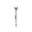 Oxford sølv rund solitaire ring