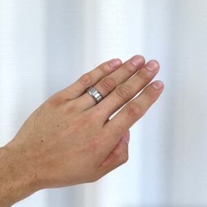 herrering i sølv tungsten til mænd